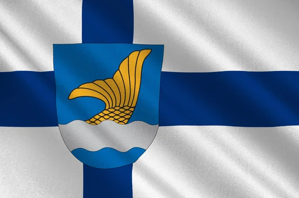 Flag Of Vantaa es una ciudad y municipio de Finlandia. — Foto de Stock