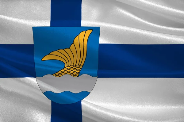 Bandeira de Vantaa é uma cidade e município da Finlândia — Fotografia de Stock