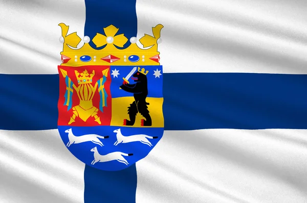 Bandeira da província da Finlândia Ocidental — Fotografia de Stock