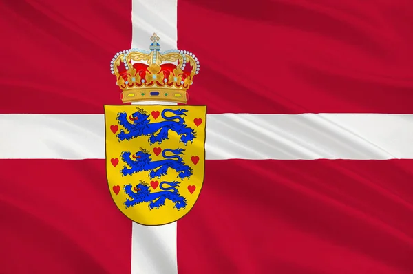 丹麦的国旗 — 图库照片