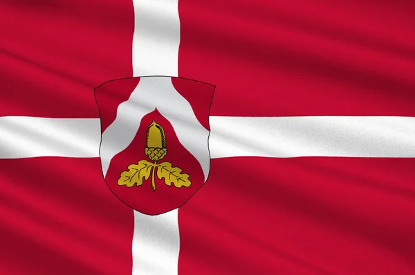 Bandiera di Odder nella regione dello Jutland centrale della Danimarca — Foto Stock