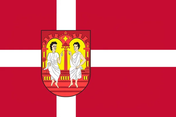 Bandiera di Viborg nella regione dello Jutland centrale della Danimarca — Foto Stock