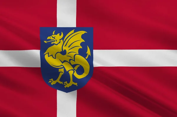 Flagge von Bornholm in Dänemark — Stockfoto