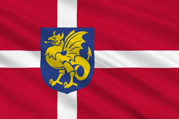 Flagge von Bornholm in Dänemark — Stockfoto