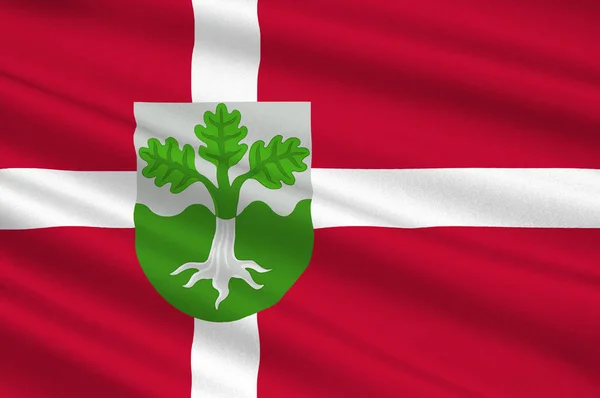 Flaga Dragor – gmina w Danii — Zdjęcie stockowe