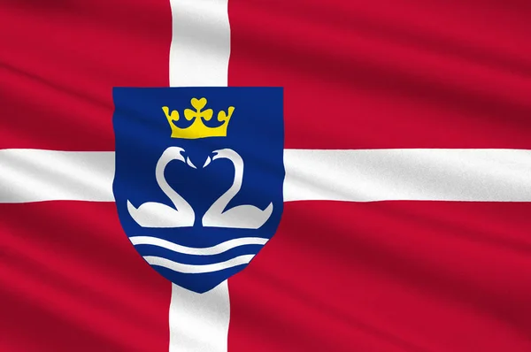 Флаг Фреденсборга - муниципалитет Дании — стоковое фото
