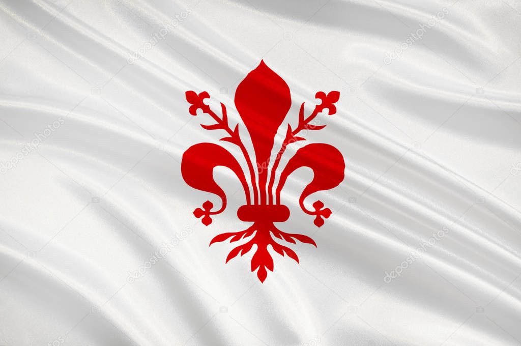 Flag of Florence of Tuscany, Italy