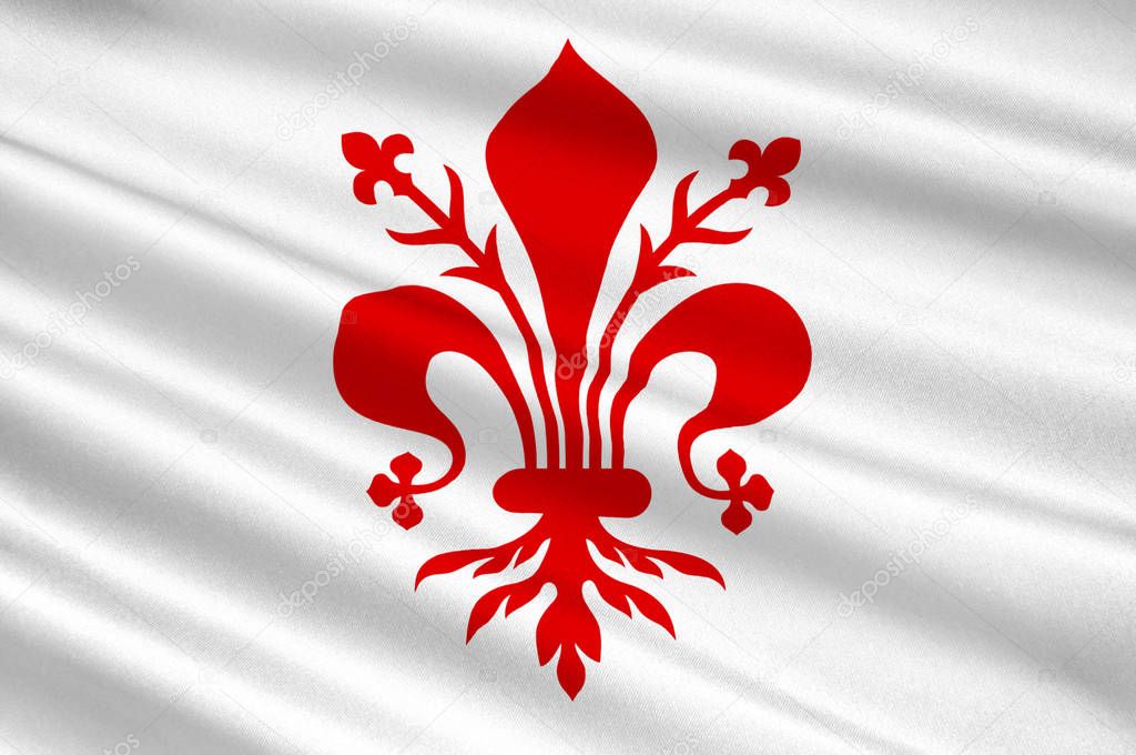 Flag of Florence of Tuscany, Italy