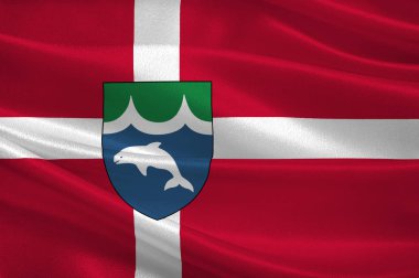Middelfart Danimarka güney bölgesinde bayrağı