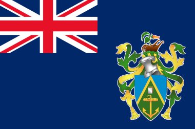 Flag of Pitcairn Islands, Adamstown clipart