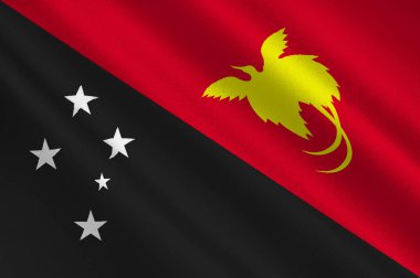 Papua - Yeni Gine, Port Moresby, Melanesia bayrağı