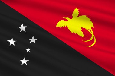 Papua - Yeni Gine, Port Moresby, Melanesia bayrağı