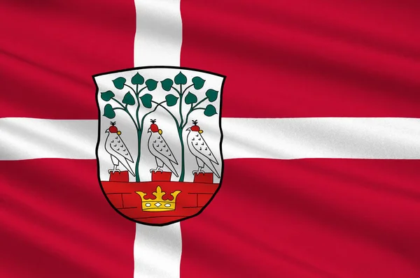Флаг Фредериксберга - муниципалитет Дании — стоковое фото