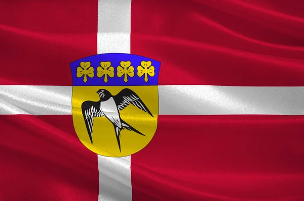 Vlag van Gladsaxe is een gemeente in Denemarken — Stockfoto