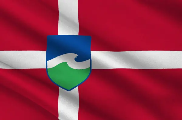 Gribskov の旗はデンマークの自治体です。 — ストック写真