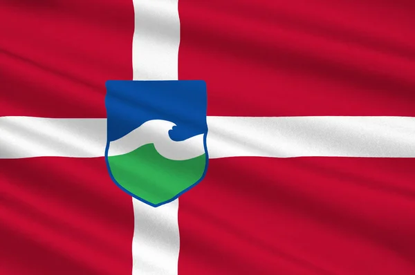 Gribskov bayrağı Danimarka iline — Stok fotoğraf