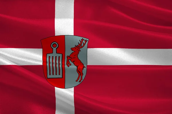 Bandeira de Herlev é um município da Dinamarca — Fotografia de Stock