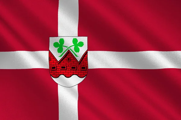Flaga Hvidovre-gmina w Danii — Zdjęcie stockowe
