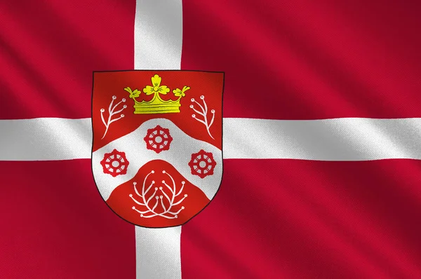 Флаг Лингби-Таарбека - муниципалитет Дании — стоковое фото