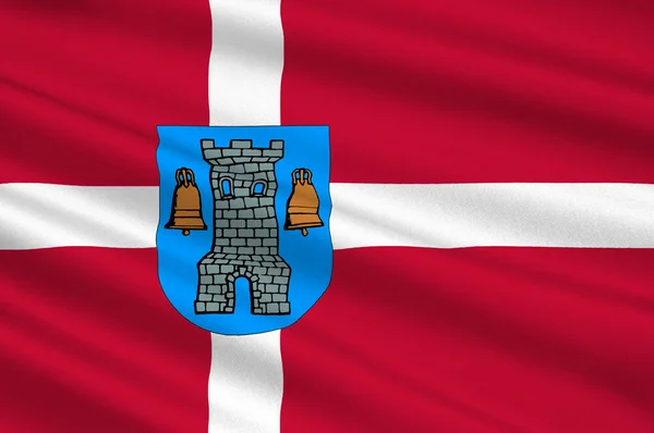 措恩比国旗是在丹麦的一个自治市 — 图库照片
