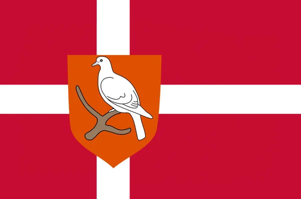 Morso 在丹麦日德兰半岛北部地区的旗帜 — 图库照片