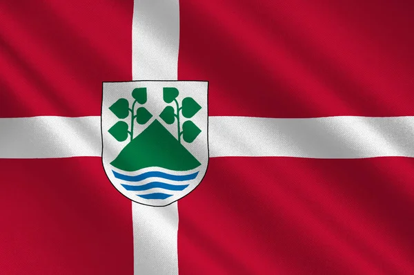 Flaga Aeroskobing w regionie Dania Południowa — Zdjęcie stockowe