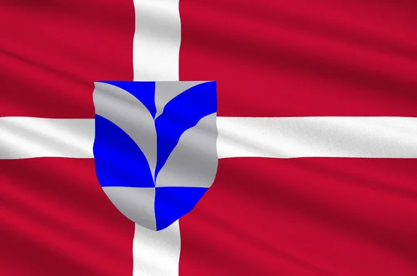 Bandiera di Billund nella regione della Danimarca meridionale — Foto Stock