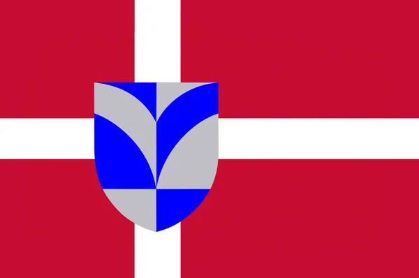 Прапор Billund в регіон Південної Данії — стокове фото