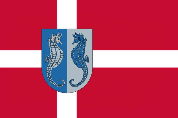 Drapeau de Fano dans la région du sud du Danemark — Photo