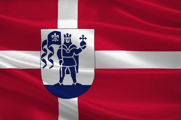 오 덴 세의 국기는 덴마크에 자치 제 — 스톡 사진