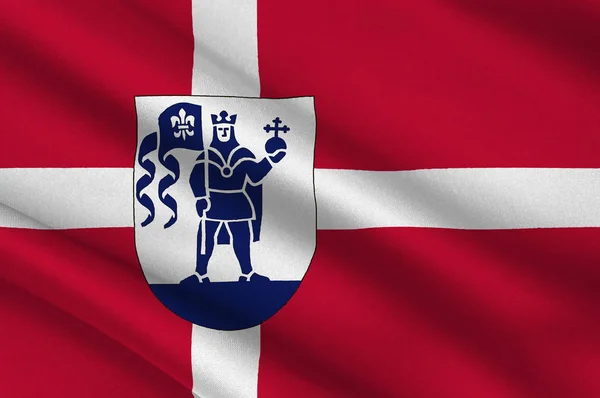 오 덴 세의 국기는 덴마크에 자치 제 — 스톡 사진