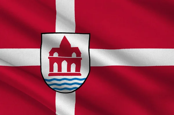 손 더 보 그 남부 덴마크 지역에서의 국기 — 스톡 사진