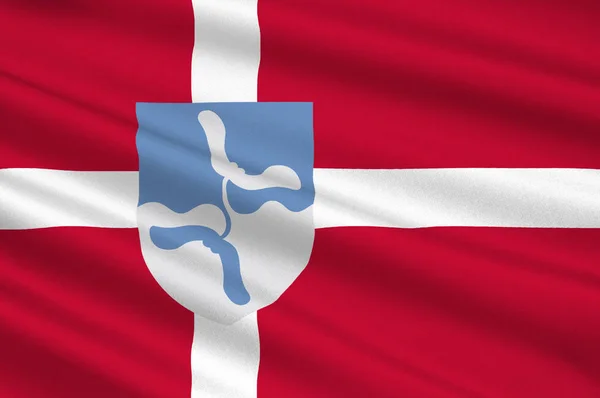 Bandiera di Vejen nella regione della Danimarca meridionale — Foto Stock
