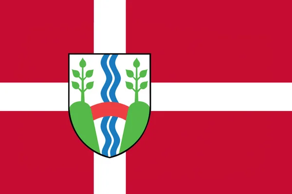 Vejle Danimarka güney bölgesinde bayrağı — Stok fotoğraf