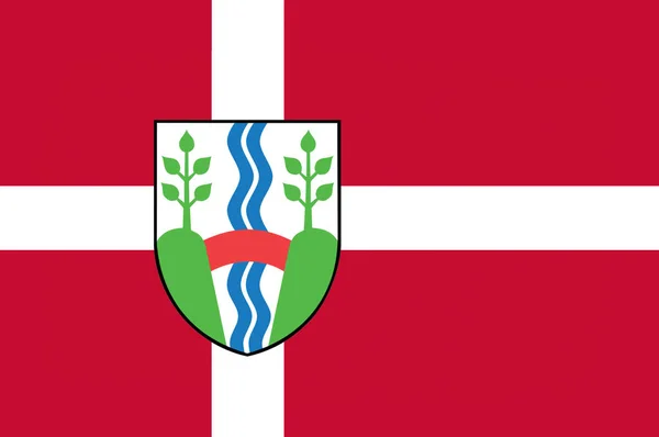 Drapeau de Vejle dans la région du sud du Danemark — Photo