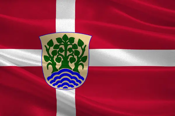 Holbek의 국기는 덴마크의 뉴질랜드 지역 자치 제 — 스톡 사진