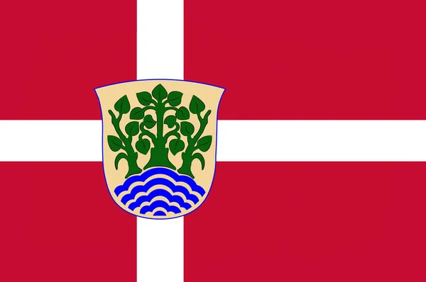 Flag of Holbek is a municipality in Zealand Region of Denmark — Stock Photo, Image