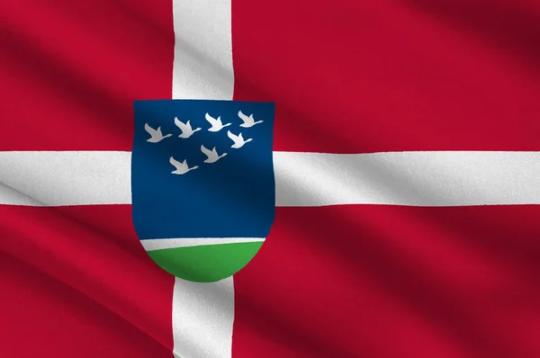Bandeira de Lolland é um município da Dinamarca localizado na região da Zelândia — Fotografia de Stock