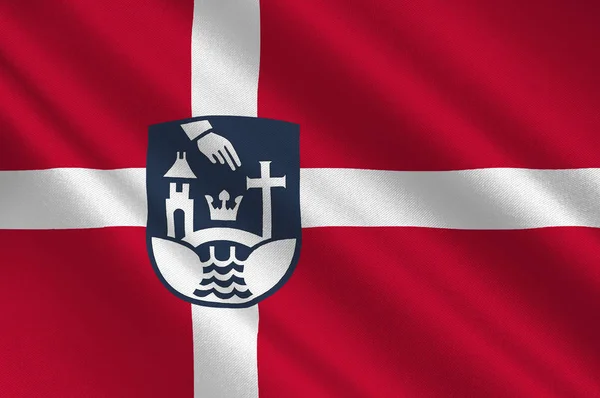 Vlajka Koge je obec v Zéland oblast Dánska — Stock fotografie