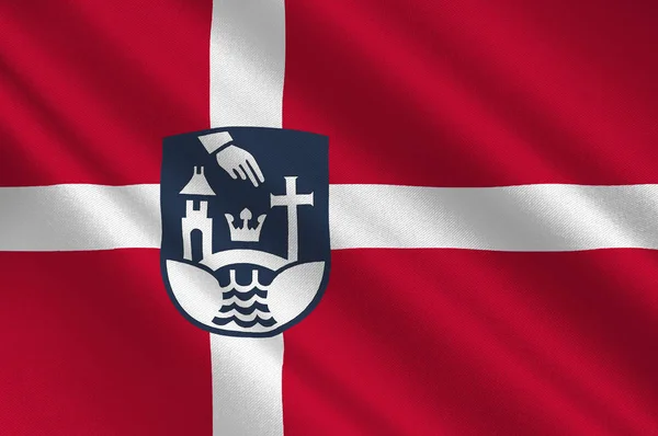 Flag of Koge is a municipality in Zealand Region of Denmark — Stock Photo, Image