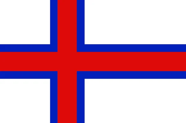 Flagge der färöischen Inseln im dänischen Königreich — Stockfoto