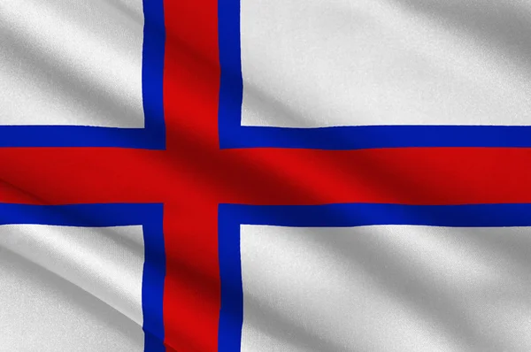 Flag of Faroe Islands in Denmark Kingdom — Stock Photo, Image