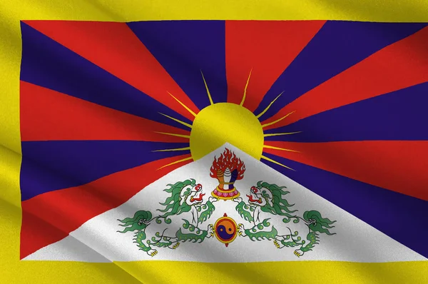 Flagge der autonomen Region Tibet in China — Stockfoto
