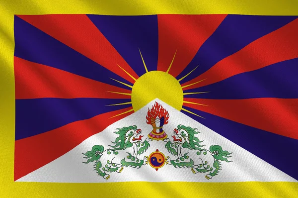 Flagge der autonomen Region Tibet in China — Stockfoto