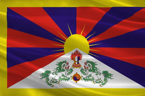 Flag of Tibet Autonomous Region in China — Stock Photo, Image