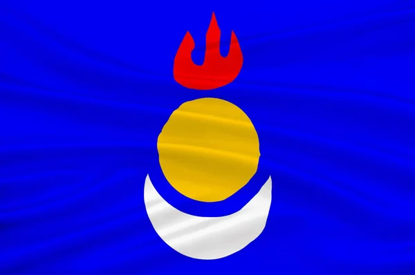 Çin'deki İç Moğolistan Özerk Bölgesi bayrağı — Stok fotoğraf