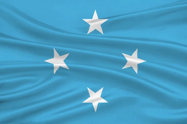 Vlajka Federativních států Mikronésie, Palikir — Stock fotografie