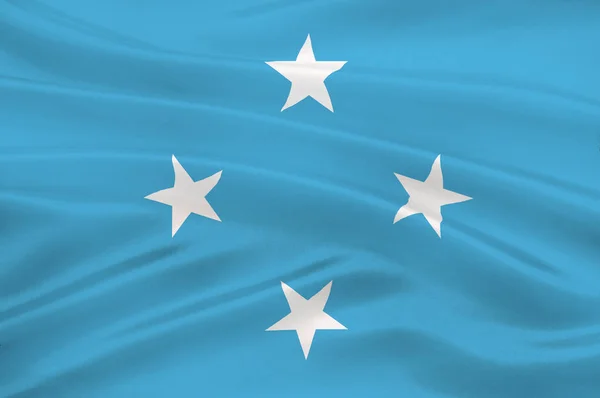 Vlajka Federativních států Mikronésie, Palikir — Stock fotografie