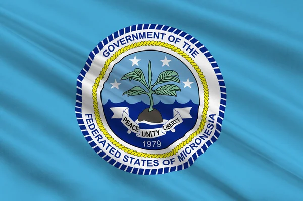 Vlag van de Federale Staten van Micronesia, Palikir — Stockfoto