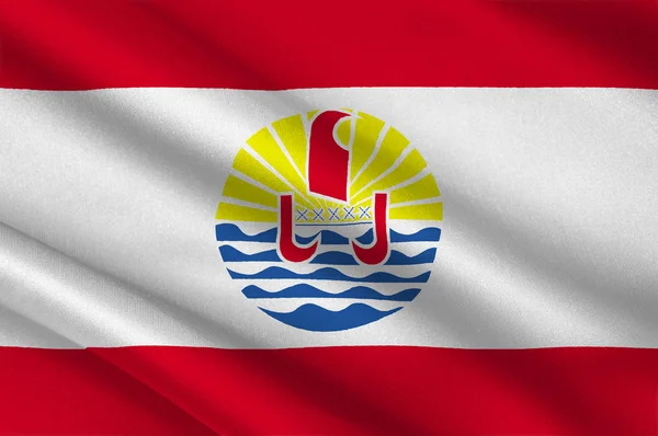 フランス領ポリネシア (フランス)、パペーテの旗 — ストック写真